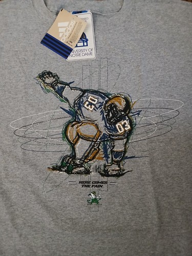 Vintage Adidas Notre Dame Fighting Irish T Shirt Size 2XL Deadstock NWT Grail - Picture 2 of 9