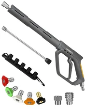 ​5000 PSI Pressure Washer Gun with Swivel - High Power Washer Gun with 3/8" M...