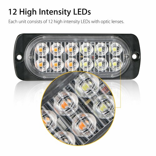 10x12LED coche emergencia flash delantero camión flash luz de advertencia luz estroboscópica 12V24 - Imagen 6 de 15