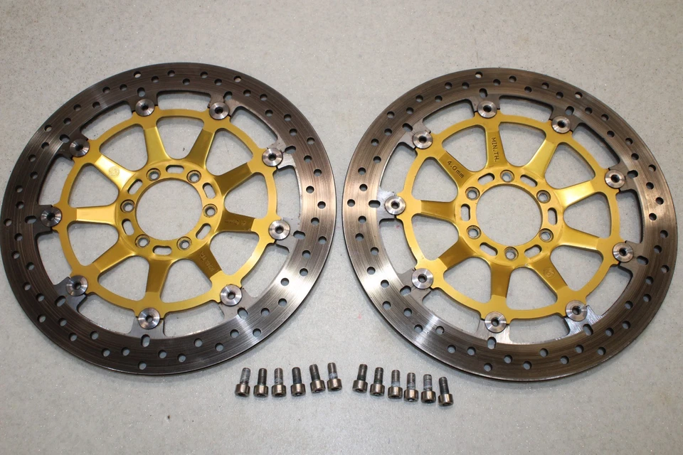 DUCATI 748R 998R BREMBO OEM FRONT BRAKE DISCS OEM BOLTS 748R 998R - Image 2 of 3