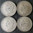 1878, 1879, 1880, and 1881 $1 Morgan Silver Dollars