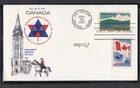 CANADA / USA 1967 DOUBLE FDC 100th ANNIV OF CANADA AS A NATION + CACHET