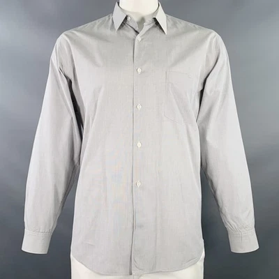 COMME des GARCONS SHIRT Taille L Gris Coton Blanc une Poche Long Chemise Manche - Photo 1/4