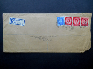 1953 HAY ON WYE Registered Letter to Mrs E M Brown Castle Farm Clifford Hereford