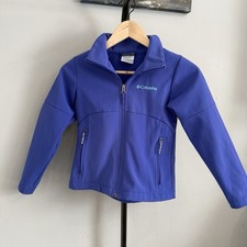 Girls 7/8 Columbia jacket is a Kruser Ridge II softshell jacket, Purple/Blue