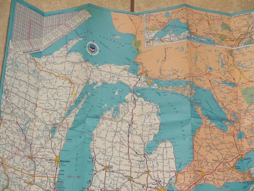 1966 Chevron Eastern United States State Road Map w/ Mileage Chart & more - Picture 4 of 11