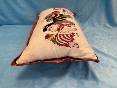 🎃 Pier 1 One Fall Halloween Embroidered Dog Parade 22" Lumbar Long Throw Pillow - Picture 5 of 15
