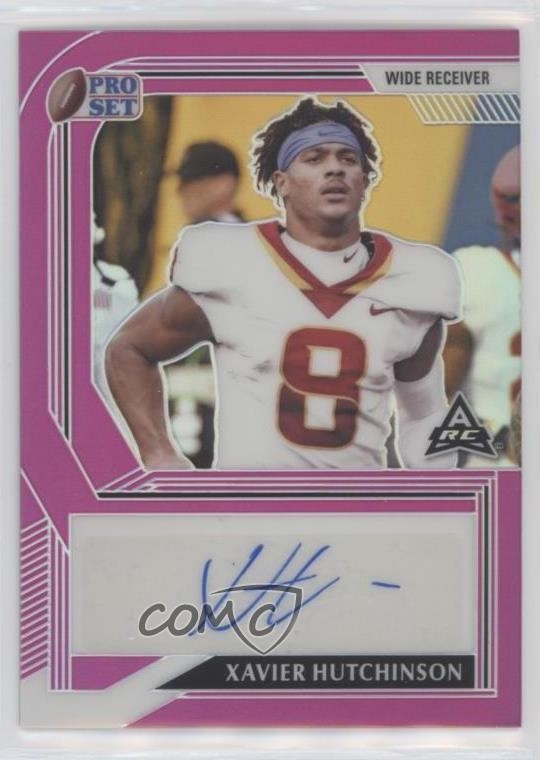 2022 Leaf Pro Set Metal Pink Prismatic /25 Xavier Hutchinson #PA-XH1 Auto w6g