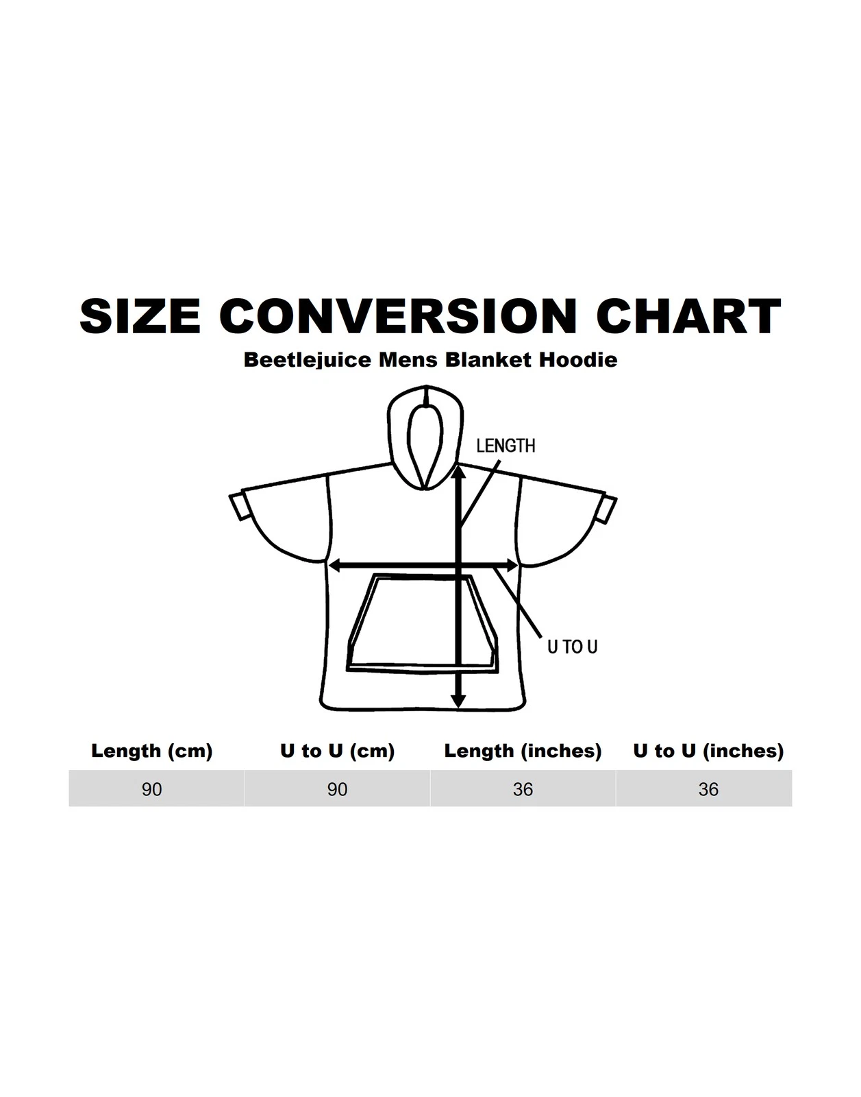 Beetlejuice Multicoloured Striped Blanket Hoodie for Men