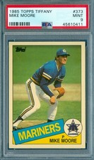 1985 Topps Tiffany Baseball PSA 9 #373 Mike Moore Pop 8 Gorgeous Pristine holder
