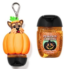 2pc BATH AND BODY WORKS POCKET BAC HOLDER BRAND NEW POP UP DOG PUMPKY LIMITED