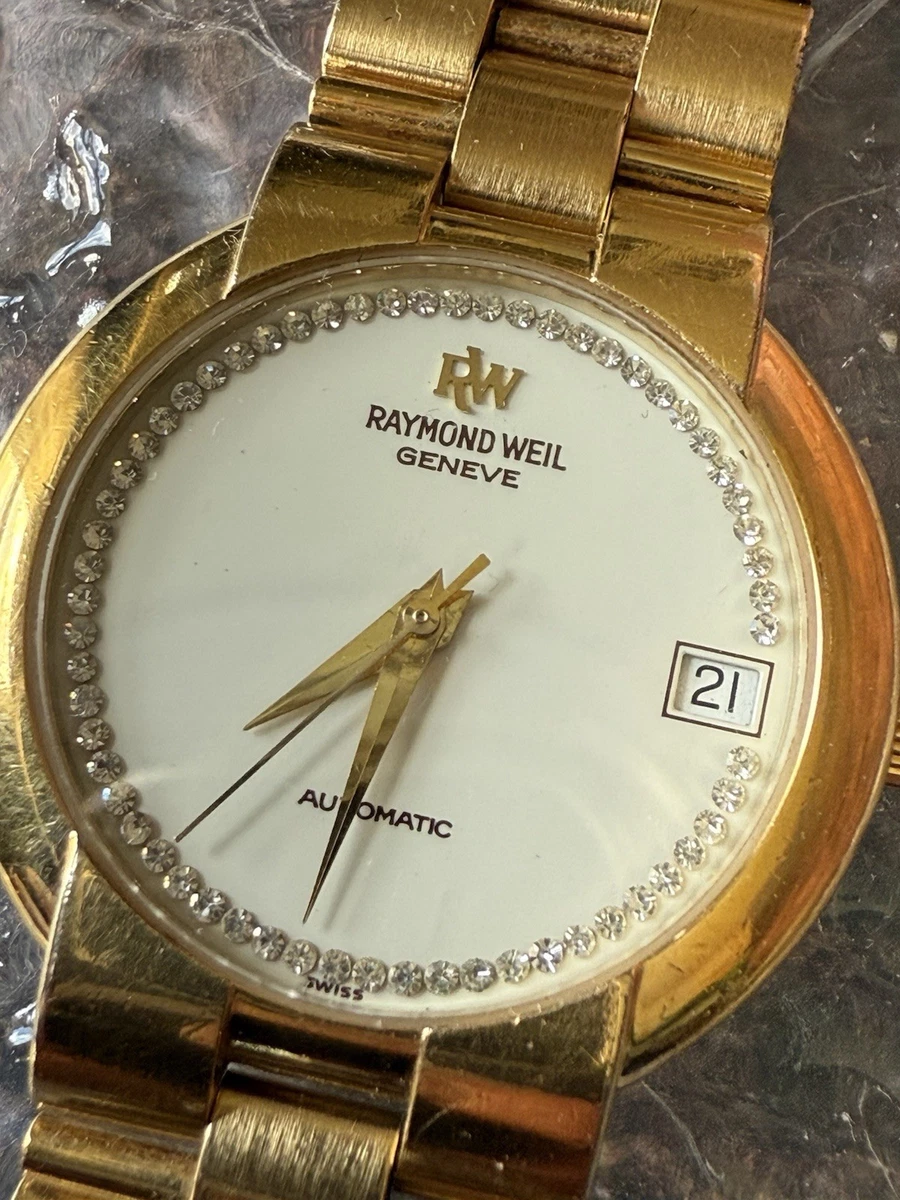 Gold Plated Case RAYMOND WEIL Not Water Resistant Wristwatches for