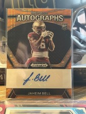 2024 Panini Prizm Draft Picks - Autographs Jaheim Bell Orange Pulsar Prizm /49