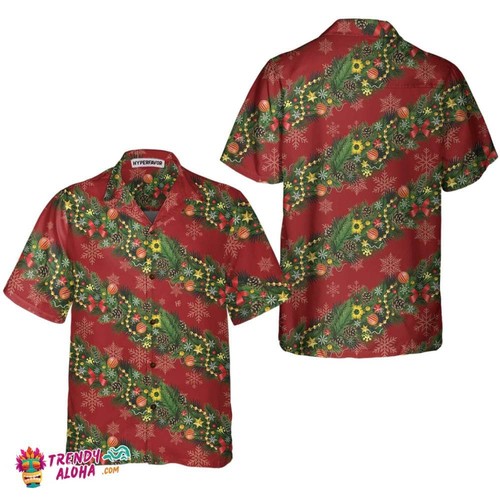 Weihnachtsdeko mit Schneeflocken Weihnachten Hawaiihemd
