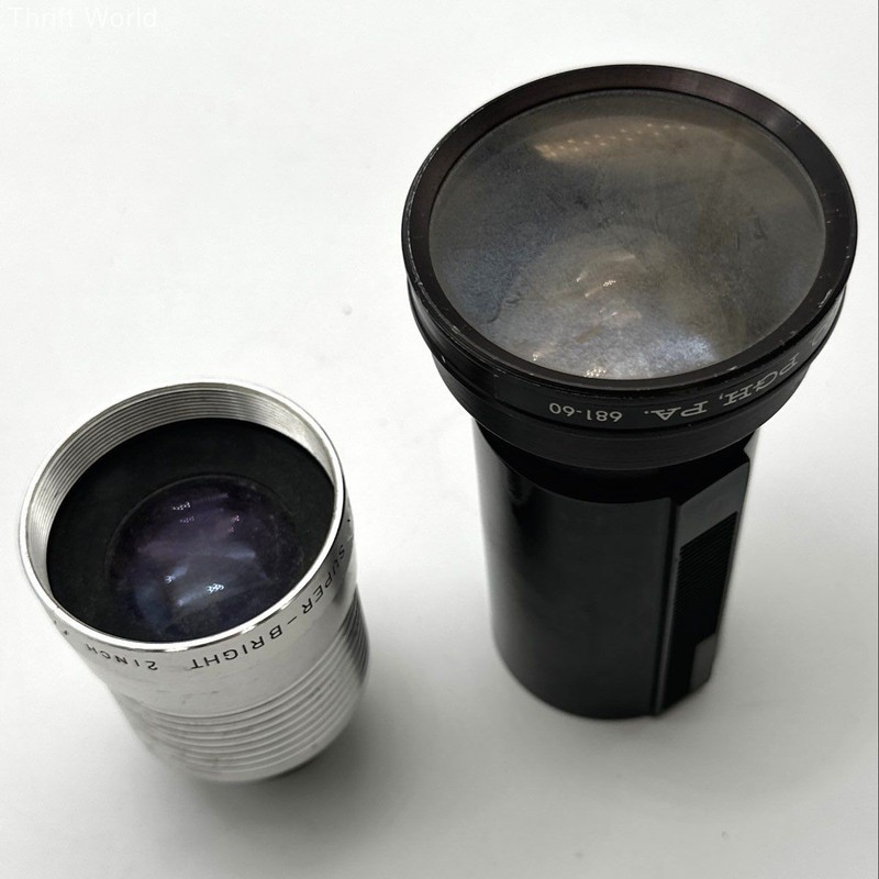 Vintage Singer Graflex 2in f/1.4 and Buhl Optical 1.0in Projection Lens 2pc Lot