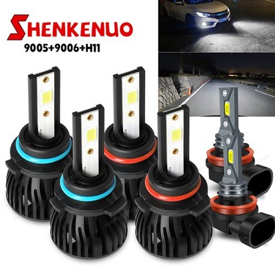 For Mitsubishi Lance2008-2017 COMBO 9005+9006 LED Headlight H11 Fog Light Bulbs
