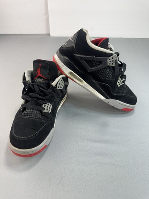 #ad Nike Air Jordan 4 Retro OG Mid Bred 2019 Size 7.5Y Black $14.00