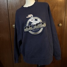Vintage 2000 ‘s Bugs Bunny Sweatshirt Size XL Looney Tunes Made In USA Navy Blue