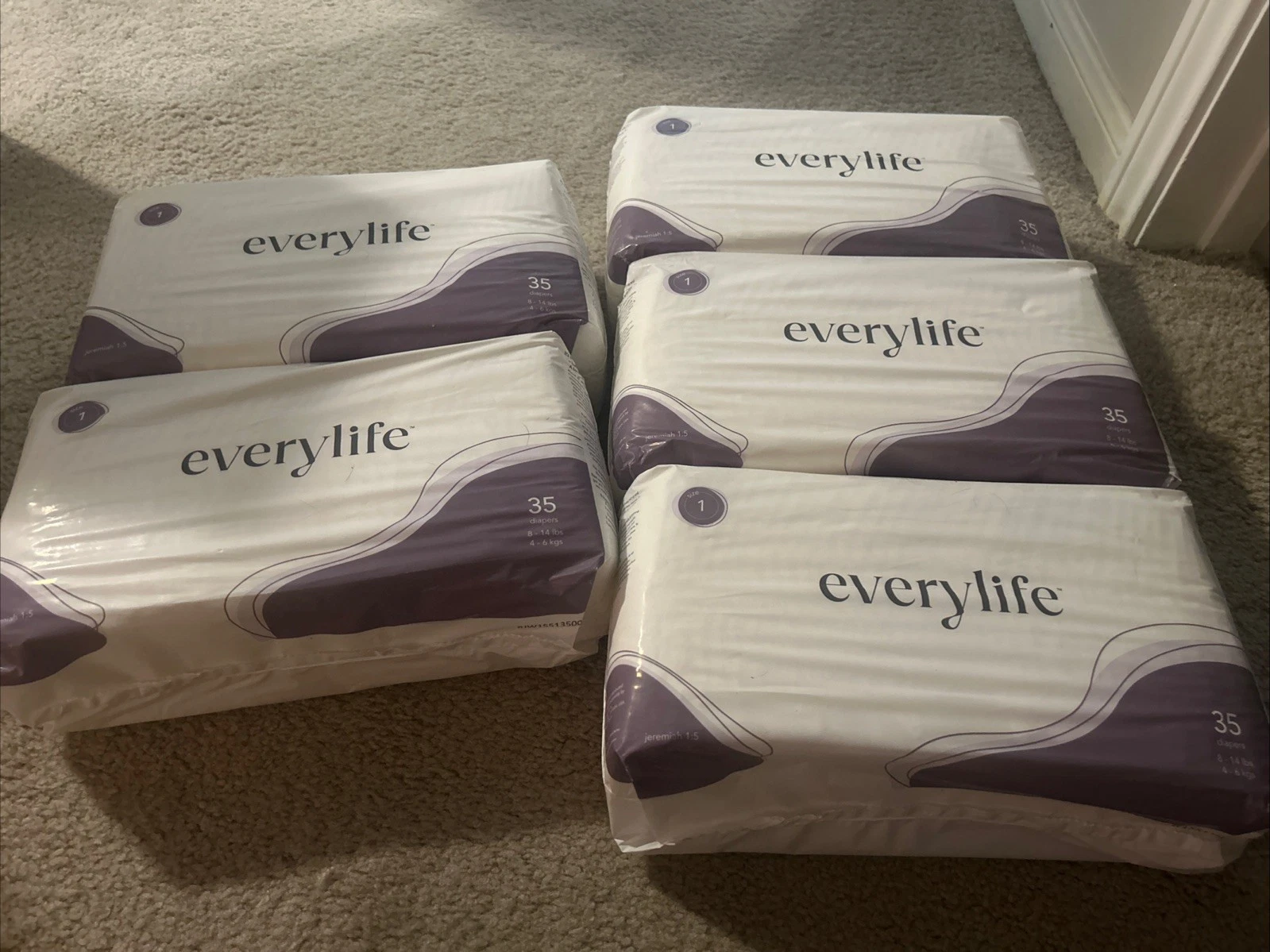 Everylife Diapers Size 1 Lot Of 5 Packs Of 35 Diapers New Sealed
Opens in a new window or tab
