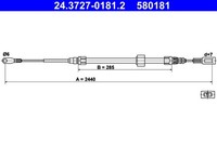 Bremsseil Seilzug Feststellbremse ATE 24.3727-0181.2 FüR 35 LT 2DD 2DH VW 46 2DA