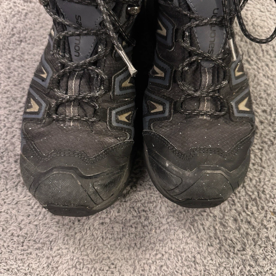 Salomon X Ultra 3 Hiking Shoes Men 10 Black Leather GTX Outdoor Lace Up Mid Top - Image 4 of 4