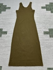 Everlane Dress Womens Xxs Brown Cotton Knit Pullover Midi *