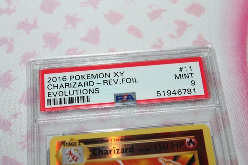 2016 Pokemon XY Evolutions Charizard Reverse Holo 11/108 PSA 9 MINT - Bild 2 von 6