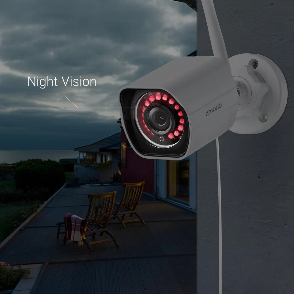 Zmodo Outdoor Wireless Security Camera System, 2 Pack 1080p Full HD White  - Image 4 of 4