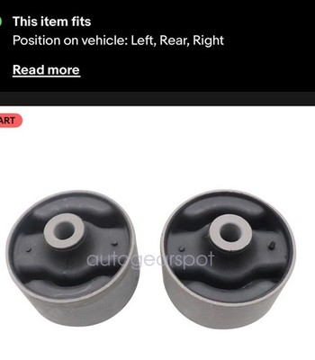 2003 Mitsubishi Outlander XLS Rear Left Knuckle Bushing Rear Left