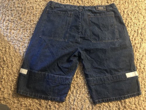 Marithe Francois Girbaud Shuttle Tape Shorts Baggy SZ:46 Skater Blue Denim Y2K - Picture 7 of 7