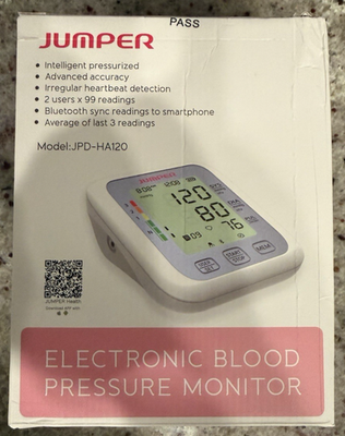 #ad Jumper Electronic Blood Pressure Monitor JPD HA120 With Adult Cuff Case New $34.99