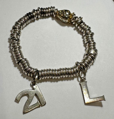 Vintage Links Of London Silber Charm Erdbeere Für Immer 21 Stretch Armband