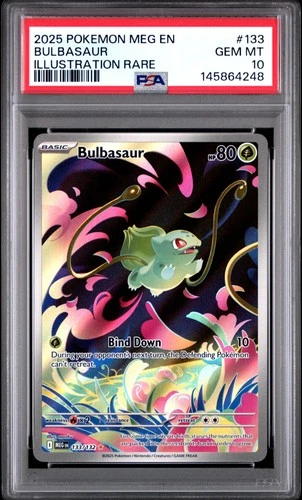 PSA 10 BULBASAUR 133/132 ILLUSTRATION RARE MEG EN-MEGA EVOLUTION POKEMON