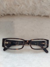 PRADA PR06ZV-2AU1O1-Turtoise Shell Gold Logo Women's Eyeglasses, Excellent