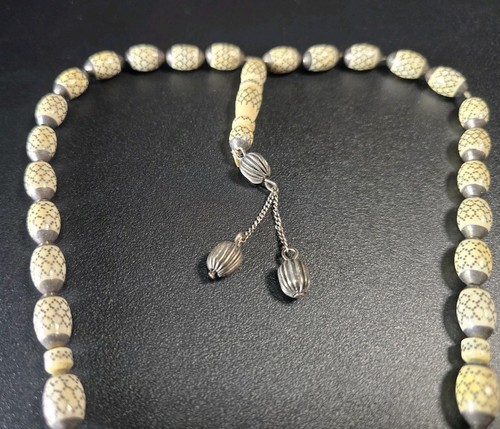 Vintage Mid-Century Tasbih Sterling Silver Prayer Beads - Picture 10 of 16