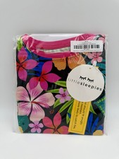 NEW Little Sleepies Jungle Blooms Flowers Pink Black Bamboo Pajama PJ Set 3T