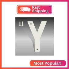 5 Inch White Metal Letters, Modern House Address Letters for Outside Y 