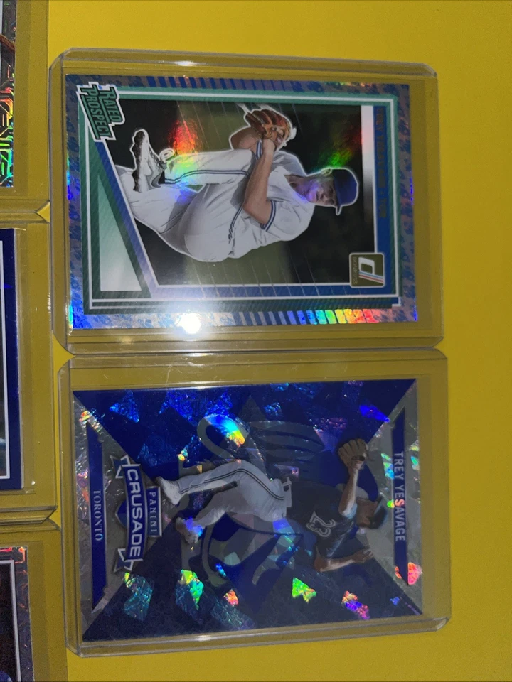 2025 Panini Crusade Trey Yesavage Ice Cracked Ice RC | 2025 Donruss 🚀 Emoji - Image 4 of 4