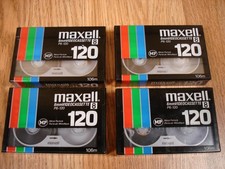 Lot Of 4 NEW Maxell Videotapes P6-120 8mm Videocassettes Japan