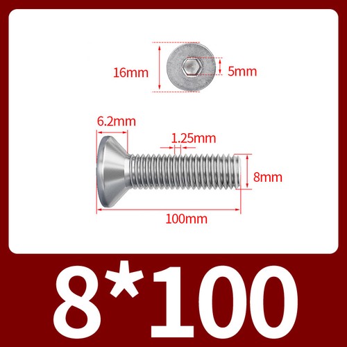 TORNILLOS AVELLANADOS M1 M2 M3 A M12 CSK ALLEN LLAVE PERNOS A2 ACERO INOXIDABLE - Imagen 174 de 213