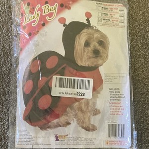 Forum Novelties Ladybug Dog Costume w/ Hood & Wings M Red/Black Polyester 72646