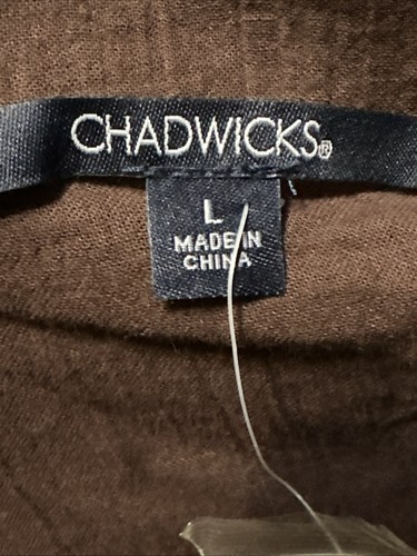 Chadwicks Womens Brown Cotton Lightweight Tunic Blouse Lagenlook Size Large New - Imagen 7 de 8
