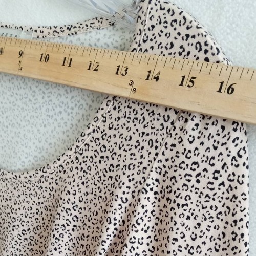 Gaze Bodysuit Women's Small Tan Black Animal Print Long Sleeve - Picture 7 of 11