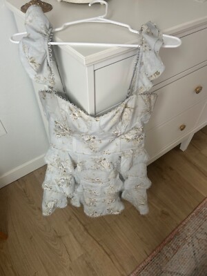 anthropologie V. Chapman Avignon Ruffled Corset Mini Dress