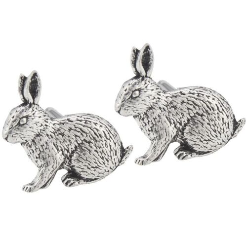 Rabbit  English Pewter Cufflinks Handmade In Sheffield a17 - Picture 1 of 1