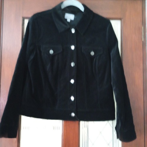Pure Collection Black Velvet Short Jacket Size 14 New without Tags