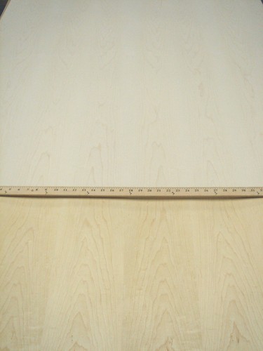 Maple wood veneer 24"x 48" with peel and stick PSA adhesive 1/40" thickness A - Picture 3 of 10