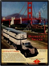 Diamond T Trucks Model 910 New Sign - 24x30 Usa Steel Xl Size 7 Lb