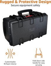 Amazon Basics Hard Camera Case W/ Wheels  Foam - 22L x 14W x 9.8H Inches