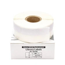 1 Roll, 600 labels per roll Dymo Compatible 30346 Library Labels 1/2”x1-7/8"